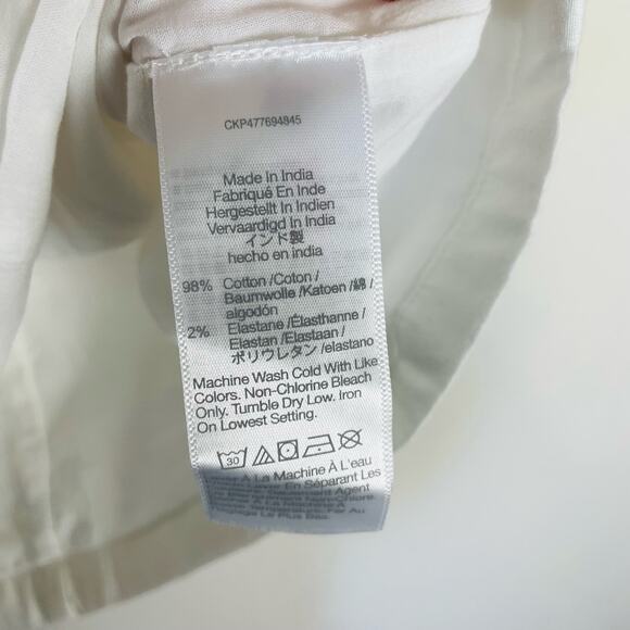 Madewell Gaia Poplin Hook Front Short Sleeve Cute Summer Top US Women's 12 New - Picture 4 of 6